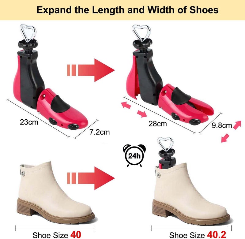 Halcent Shoe Stretcher Men Women Boot Stretcher, Plastic Shoe Tree Women Men Shoe Shaper Expander Shoe Width (Pack of 1) - Image 3